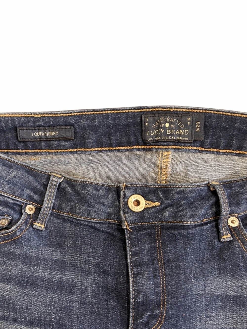 Lucky Brand Lolita Skinny Jeans 8/29 Medium Wash Clean Girl Classic Denim - Picture 6 of 6
